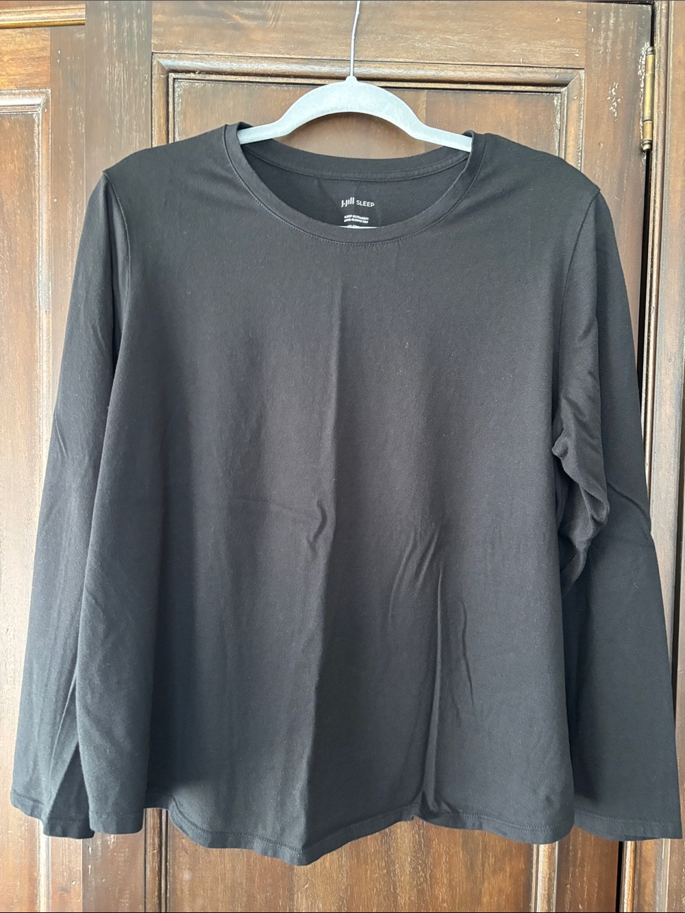 J.Jill Black Sleep top Long-Sleeve Crewneck Shirt large